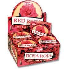 HEM - Red Rose Incense Cones Display (12)