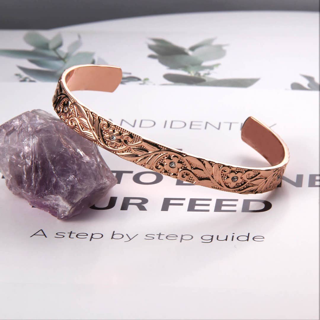 Daisy flower zircon stone magnetic bracelet