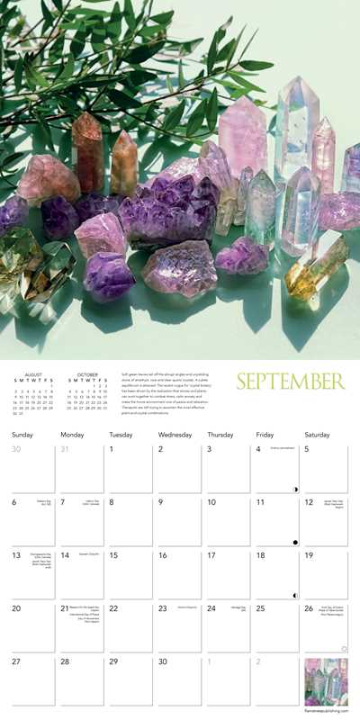 Healing Crystals Wall Calendar 2026 (Art Calendar) by: Calendar; 12 pages / English