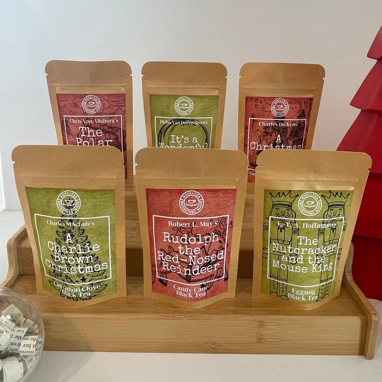 Rudolf the Red Nosed Reindeer - Candy Cane BLACK TEA: Mini Sized