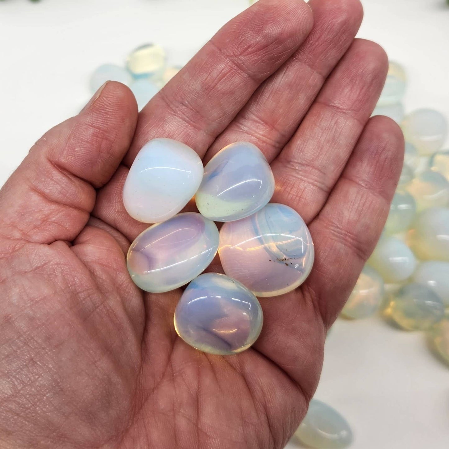 Opalite (1kg/2.2 lbs.) Tumbled Stone 20-25mm