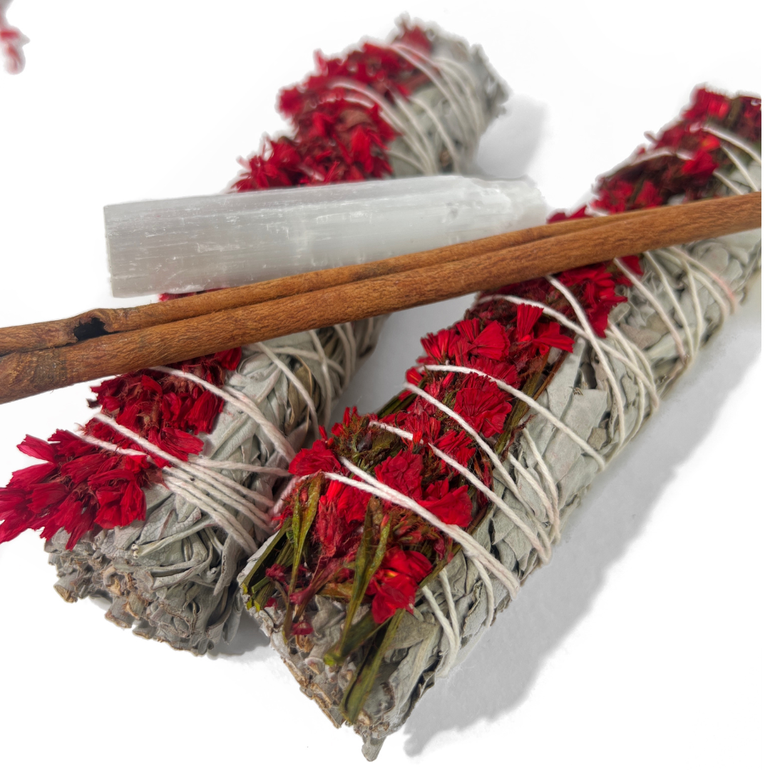 Holiday Spirits + White Sage Energy Clearing Smudge Stick