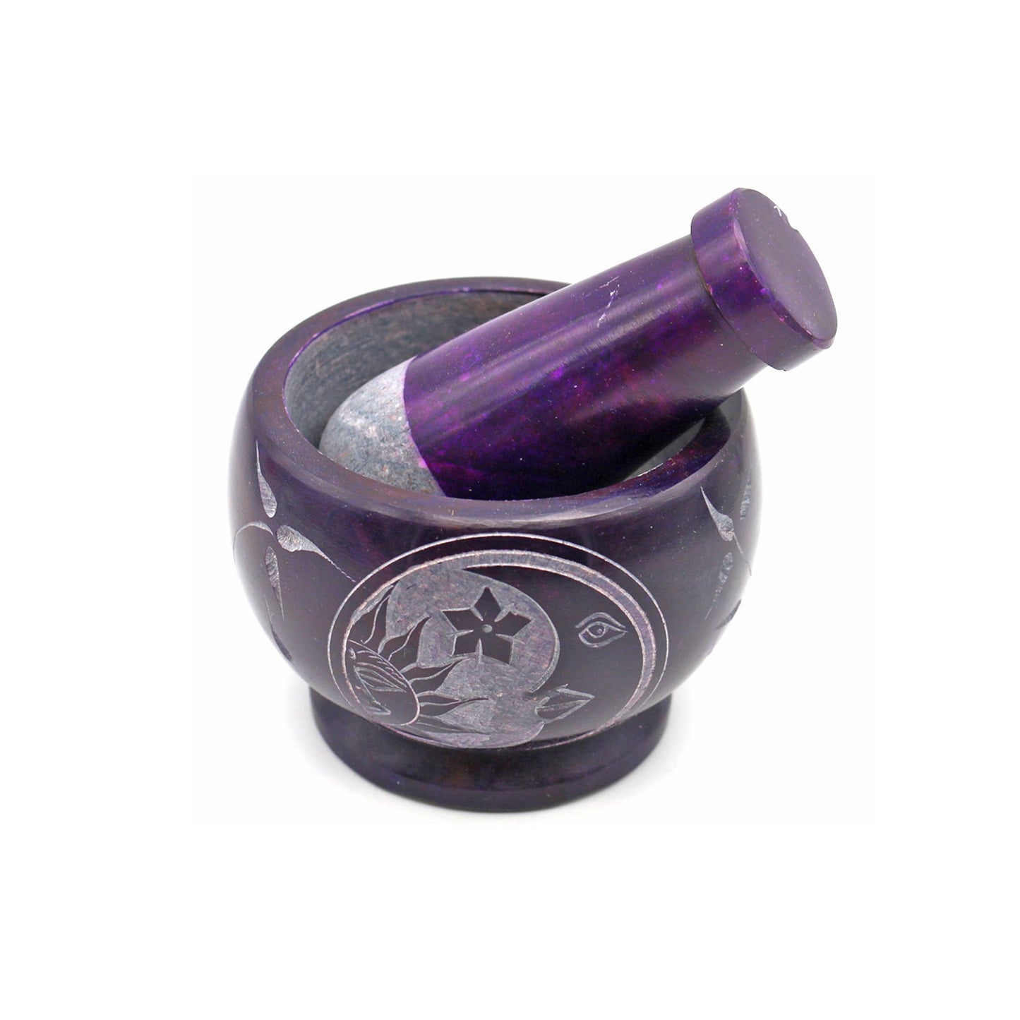 Soapstone Mortar & Pestle - Purple Celestial