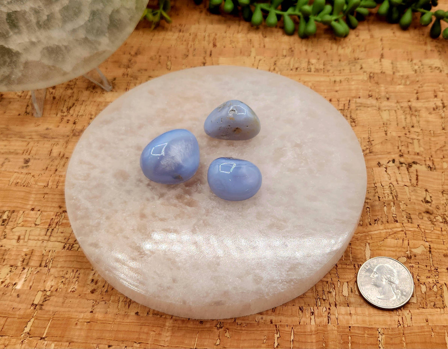 Selenite Charging/Cleansing Plate/Coaster Round, Plain-15cm