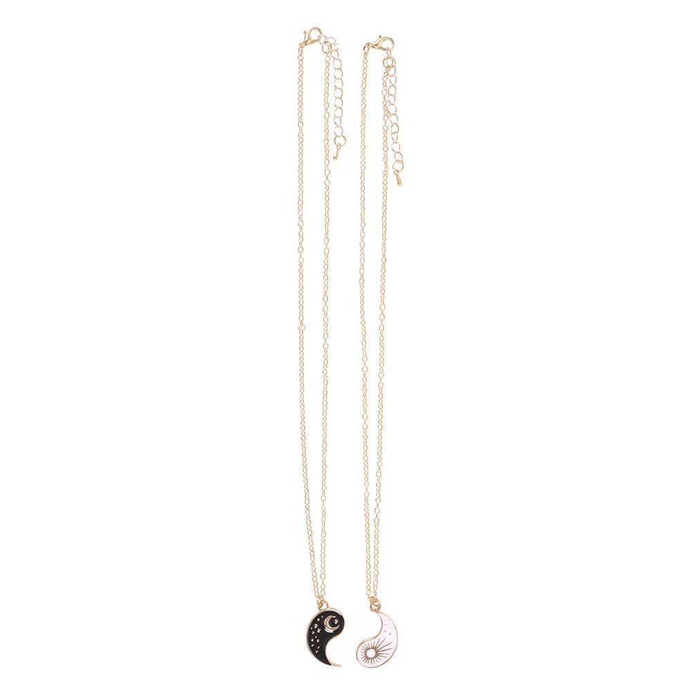 Pair of Yin Yang Best Friend Pendant Necklaces