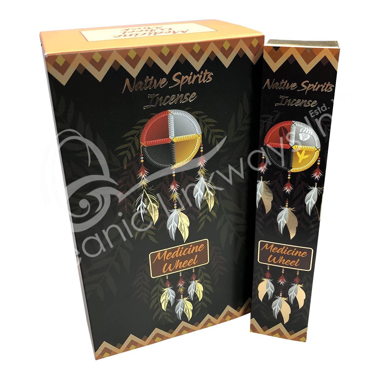 (PK 12)INCENSE - NATIVE SPIRITS STICKS MUSK /MEDICINE WHEEL