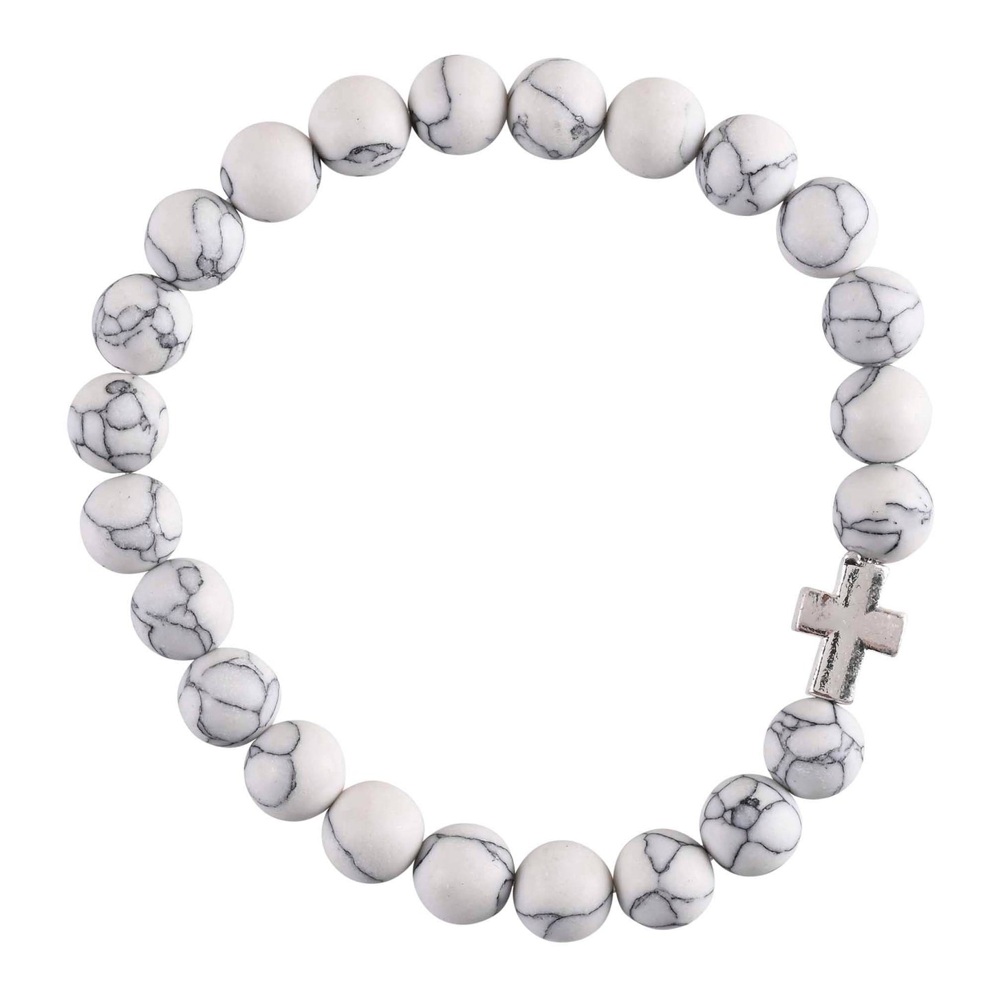 Bracelet Woman Of God Howlite With Cross