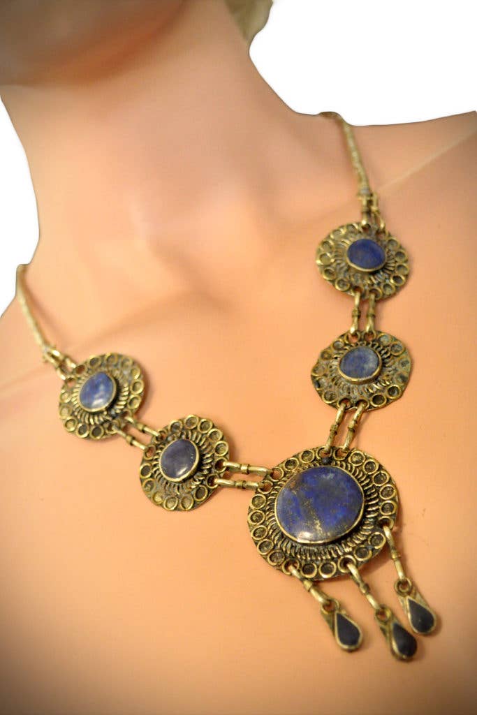 1893 - Necklace Lapis - Filligre