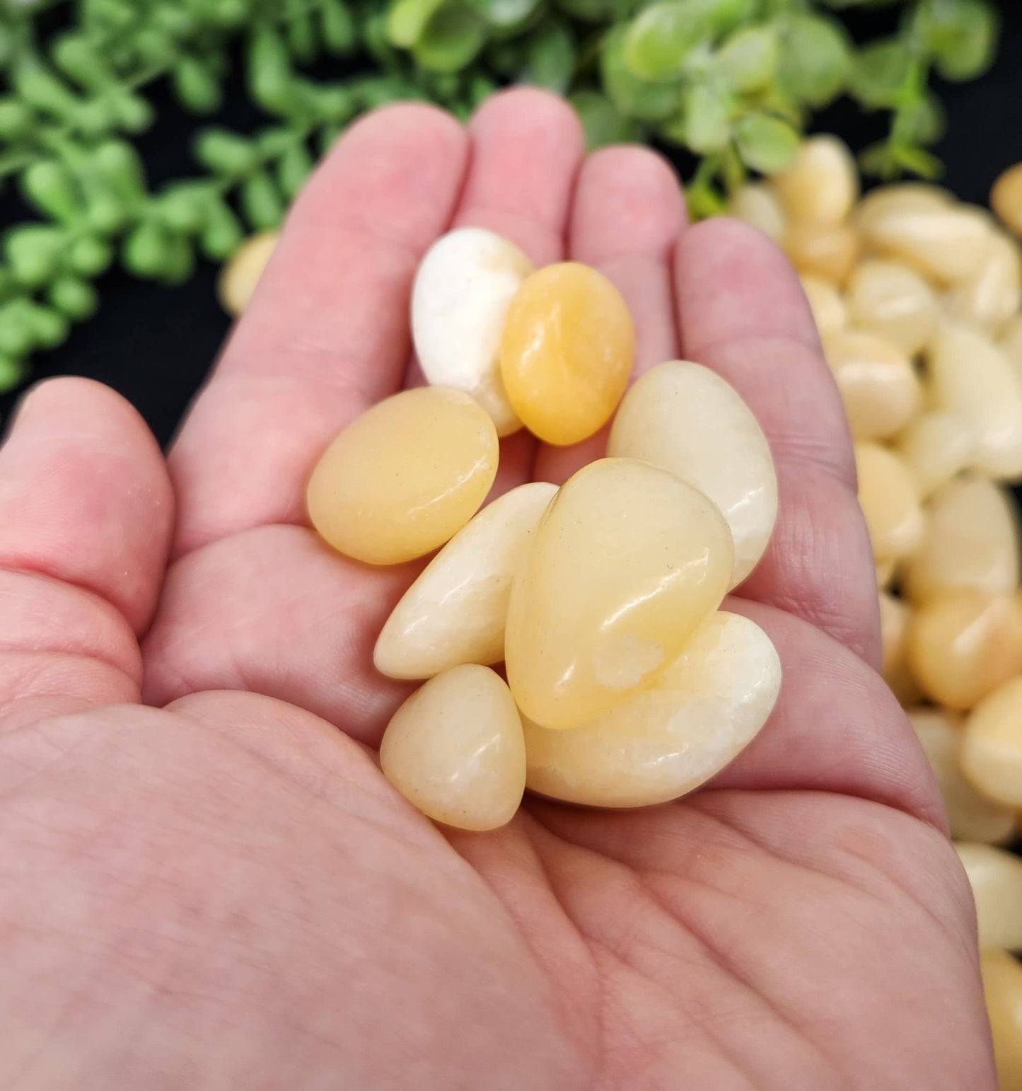 Yellow Jade (1kg/2.2 lbs.) Tumbled Stone 20-25mm