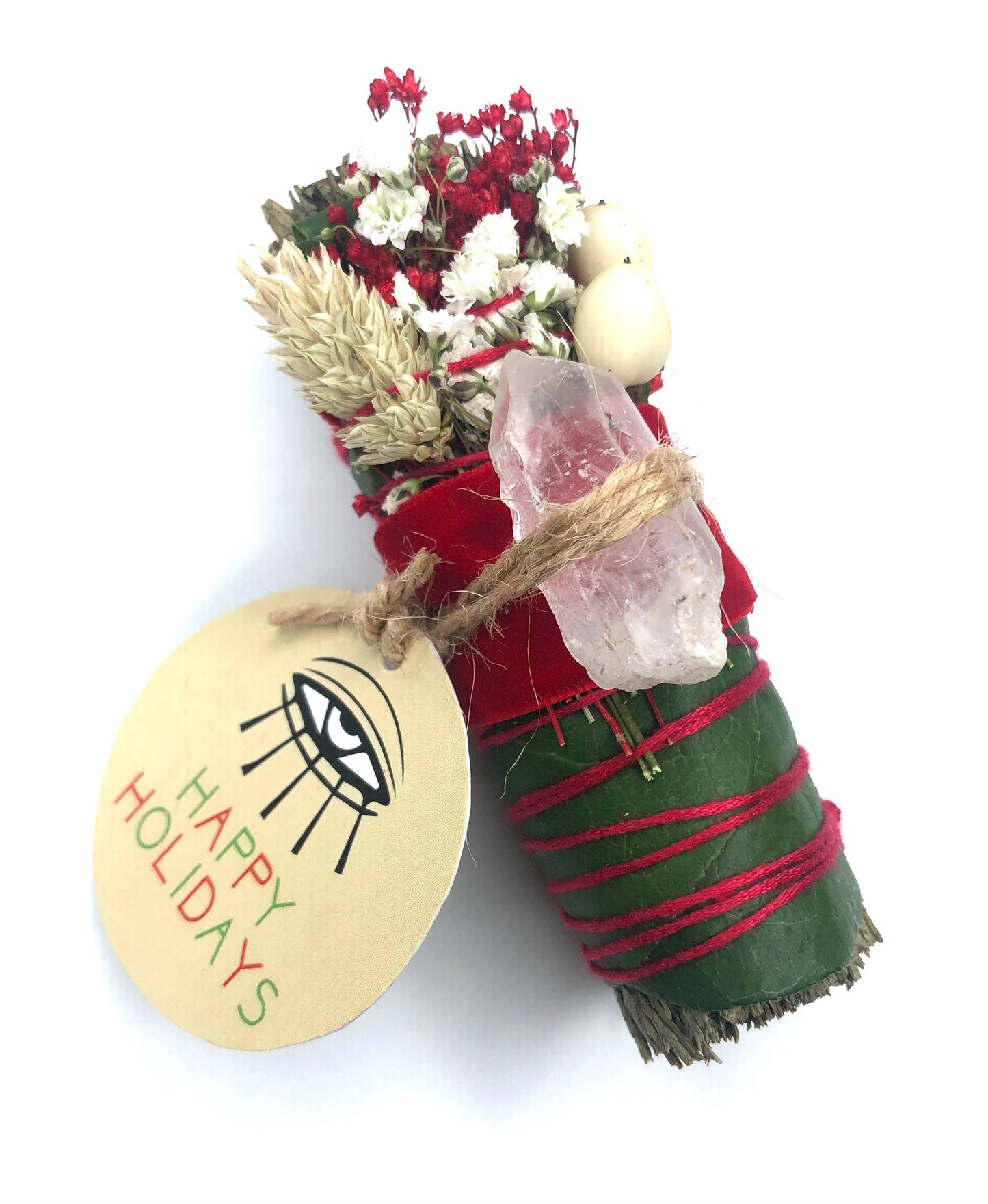 (PRE-ORDER) - ‘HAPPY HOLIDAYS' WAND (CEDAR + CLEAR QUARTZ)