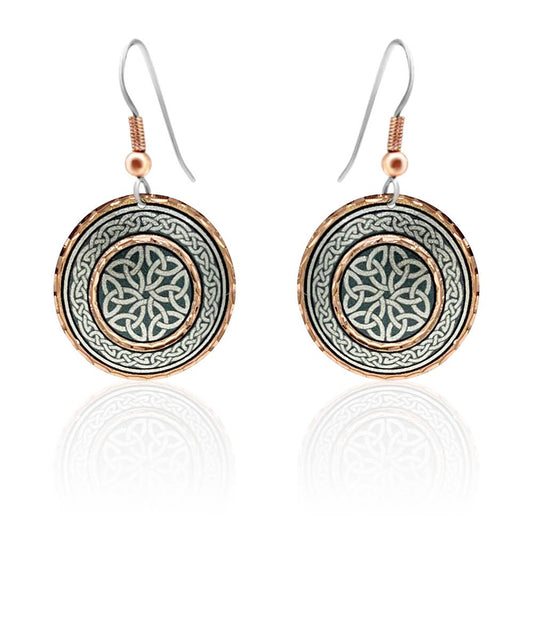 Copper Celtic style  Irish earrings