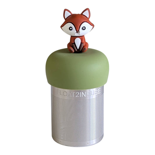 Red Fox | Floating Tea Steeper | Green Base | White Strip