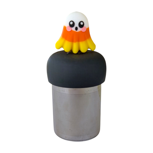 Candy Corn Ghost | Floating Tea Steeper | Black Base