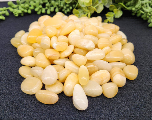Yellow Jade (1kg/2.2 lbs.) Tumbled Stone 20-25mm