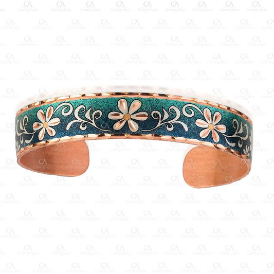 Green flower Narrow Design Bracelet