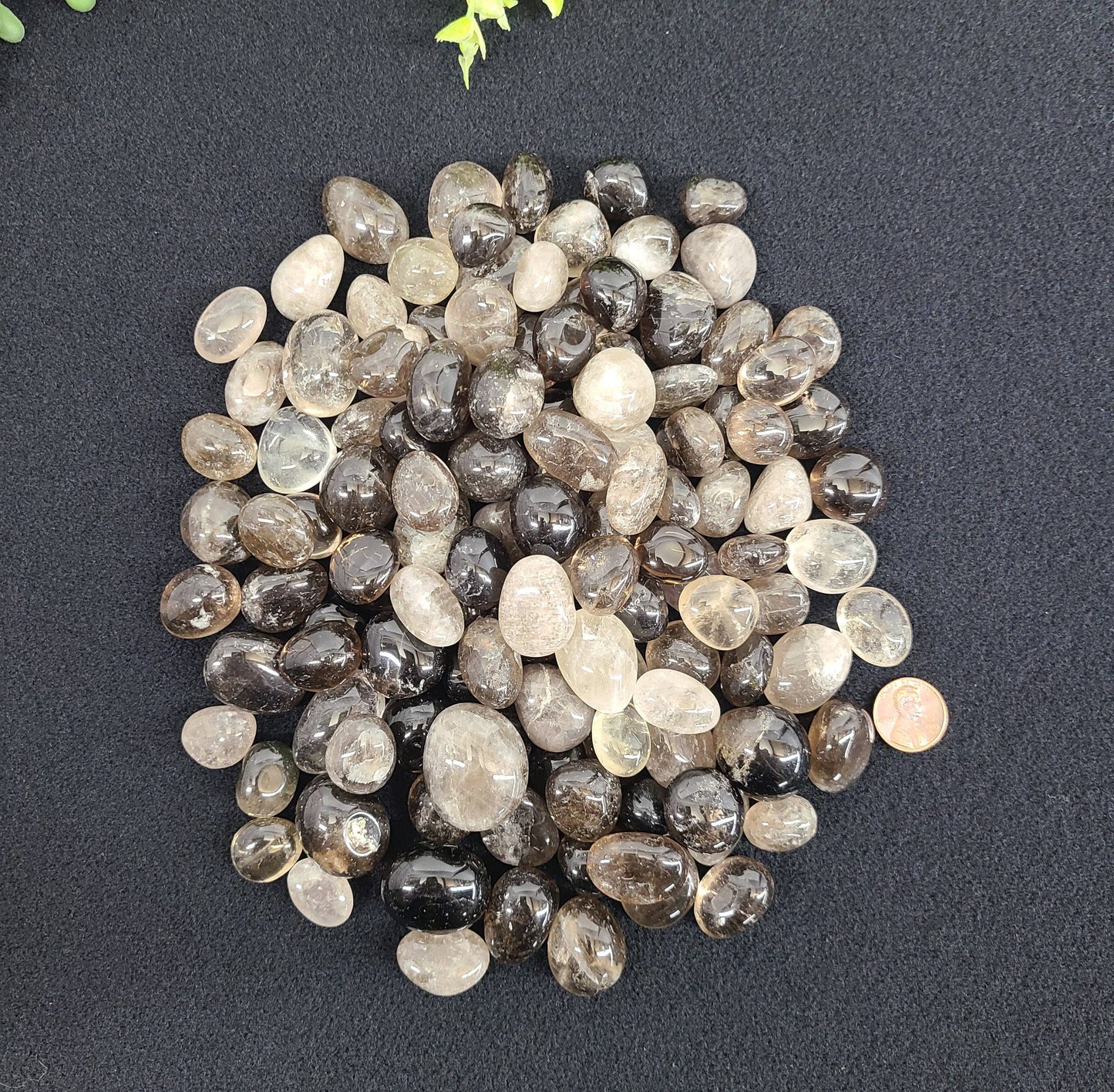 Smoky Quartz (1kg/2.2 lbs.) Tumbled Stone 20-25mm