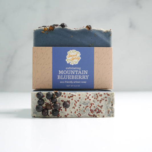 Mountain Blueberry Artisan Soap Bar: No Shrink Wrap