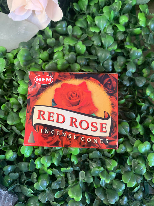 Red Rose Incense Cones