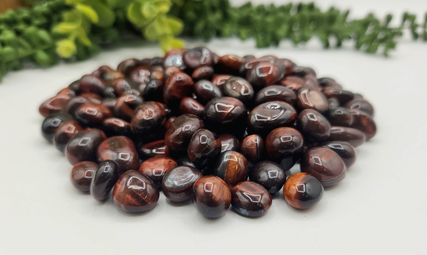 Red Tiger Eye Tumbled Gemstone 10-20mm (0.5kg/1.1lbs.): 0.5KG/1.1LBS