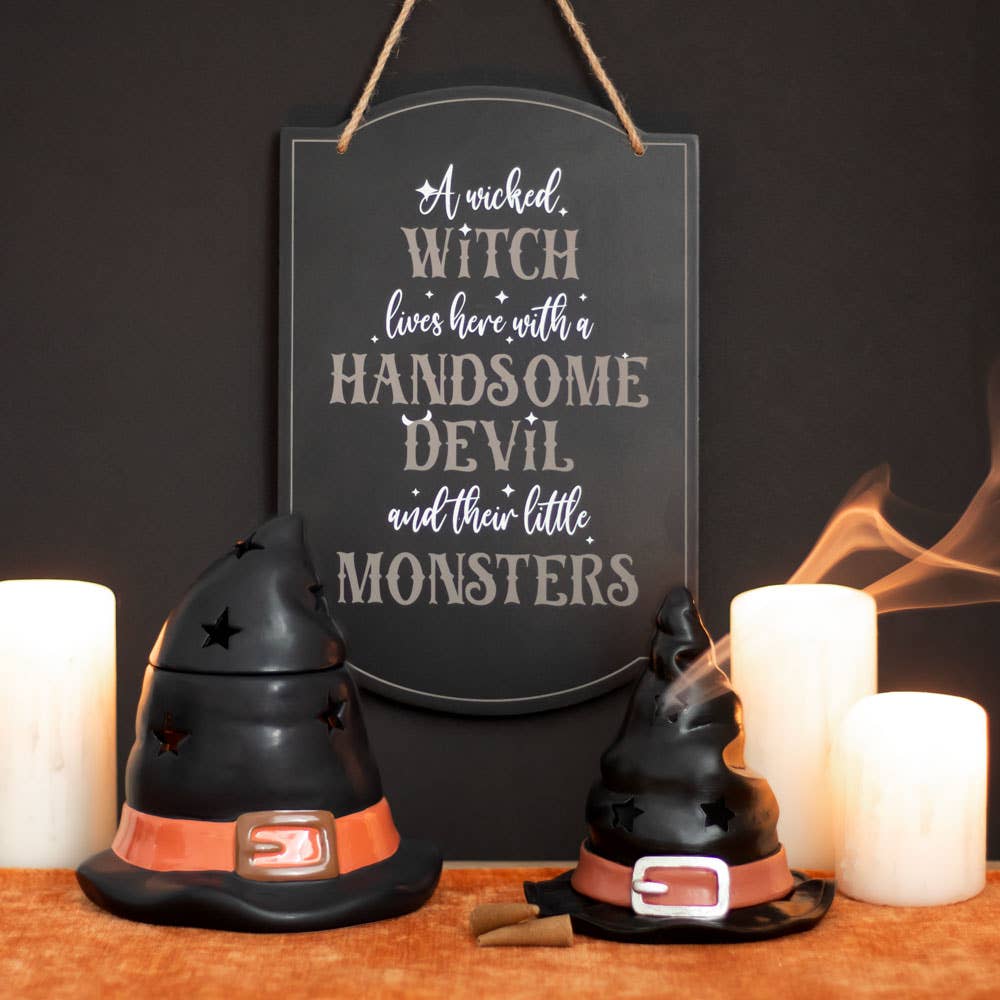 Witch Hat Halloween Incense Cone Burner