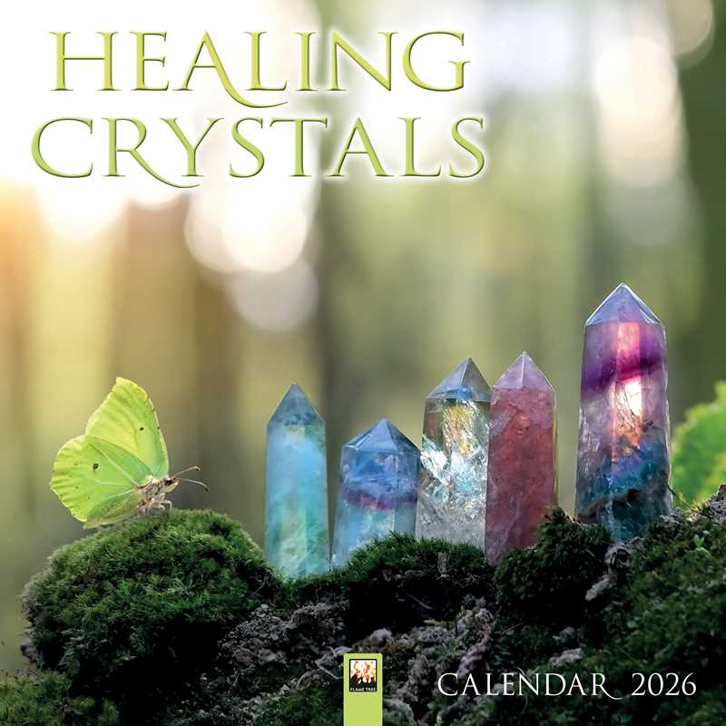 Healing Crystals Wall Calendar 2026 (Art Calendar) by: Calendar; 12 pages / English