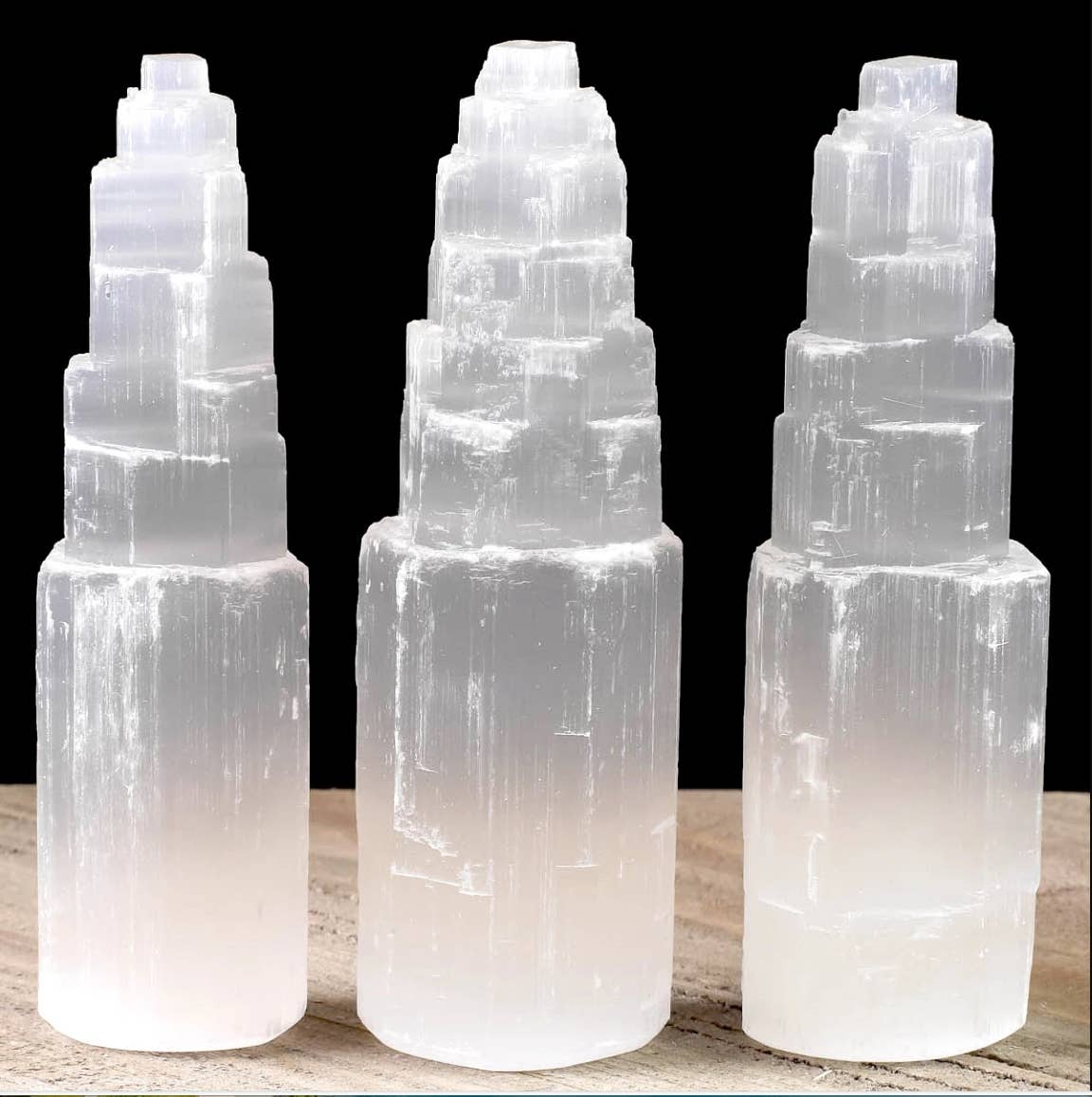 Large Selenite Sky Tower–6"/ 8" / 10" / 12" : 6“（15CM）