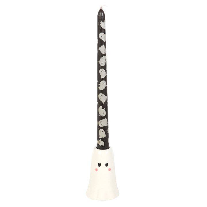 Sweet Halloween Ghost Candle Holder with Taper Candle