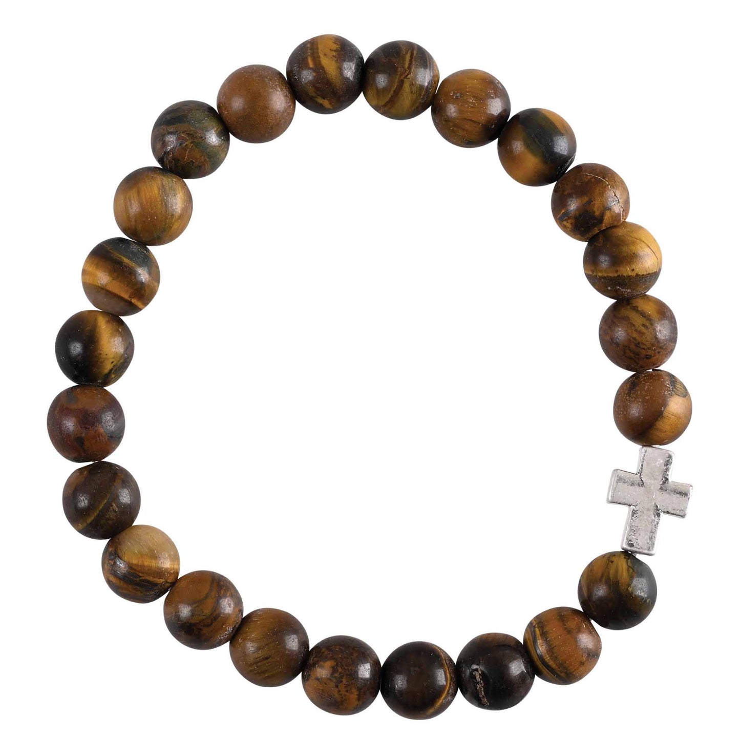 Bracelet Woman Of God Tigereye W/Cross