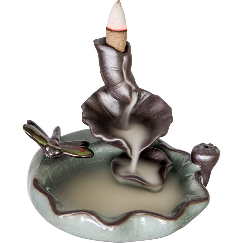 Ceramic Backflow Incense Burner - Dragonfly (Each)