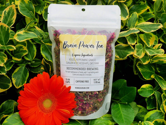 Brain Power Tea Organic Herbal Loose Tea: 1.95 oz