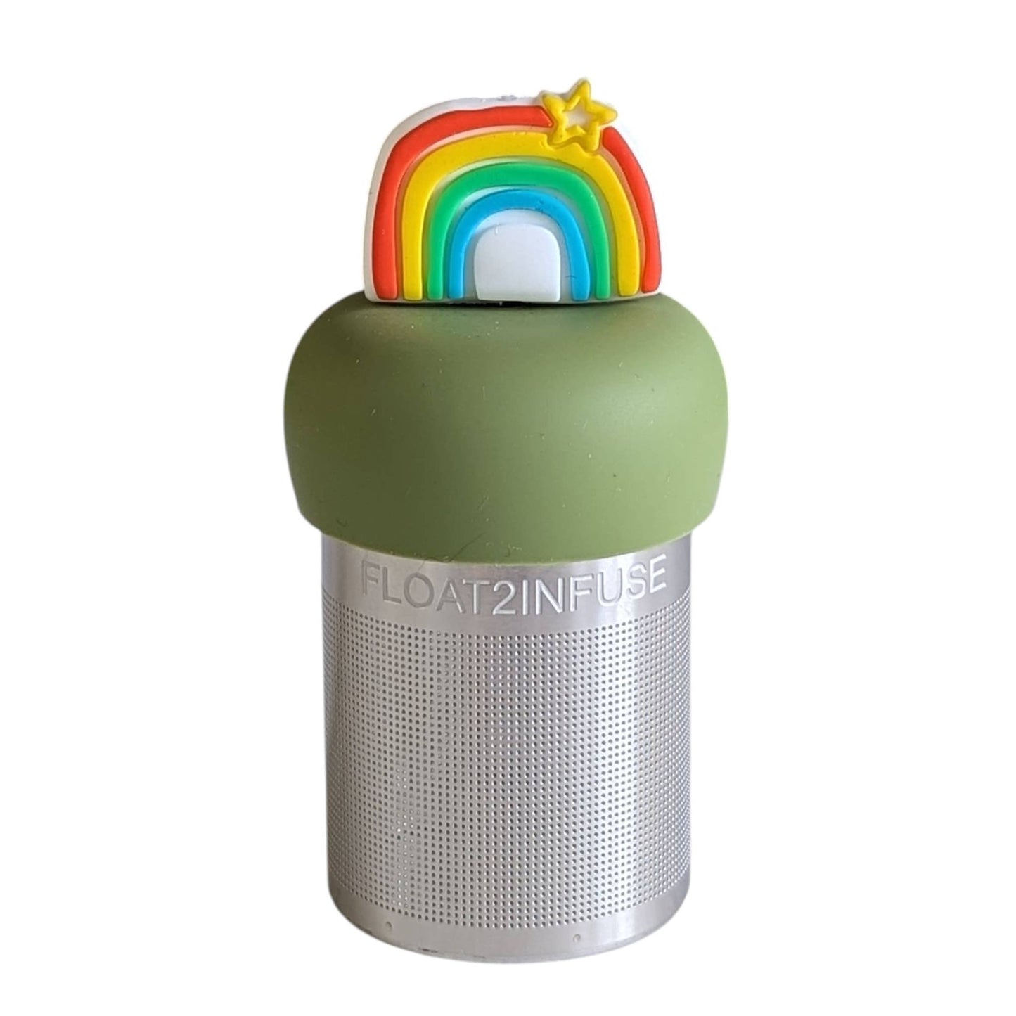 Rainbow | Floating Tea Steeper | Green Base | Multi-Color