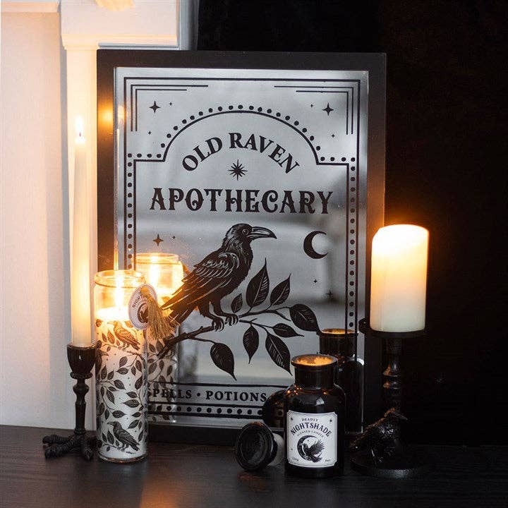 Mystic Raven Gothic Deadly Nightshade Tube Candle