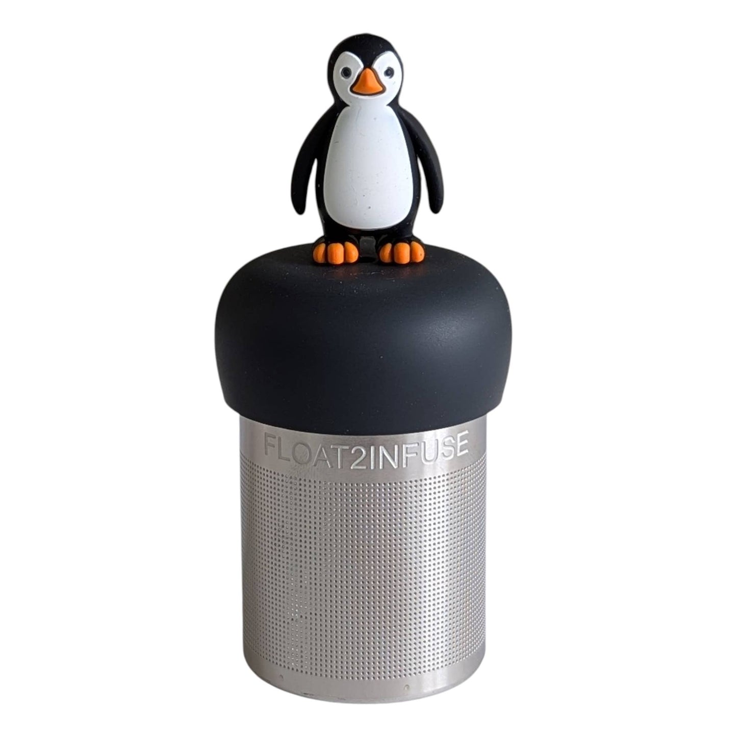 Penguin | Floating Tea Steeper | Grey Base | Black & White