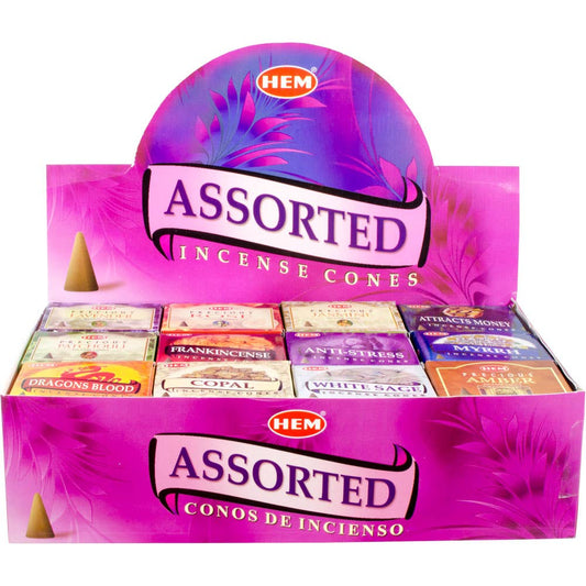 Hem Incense Cones in Display of 48 Boxes Astd (Each)