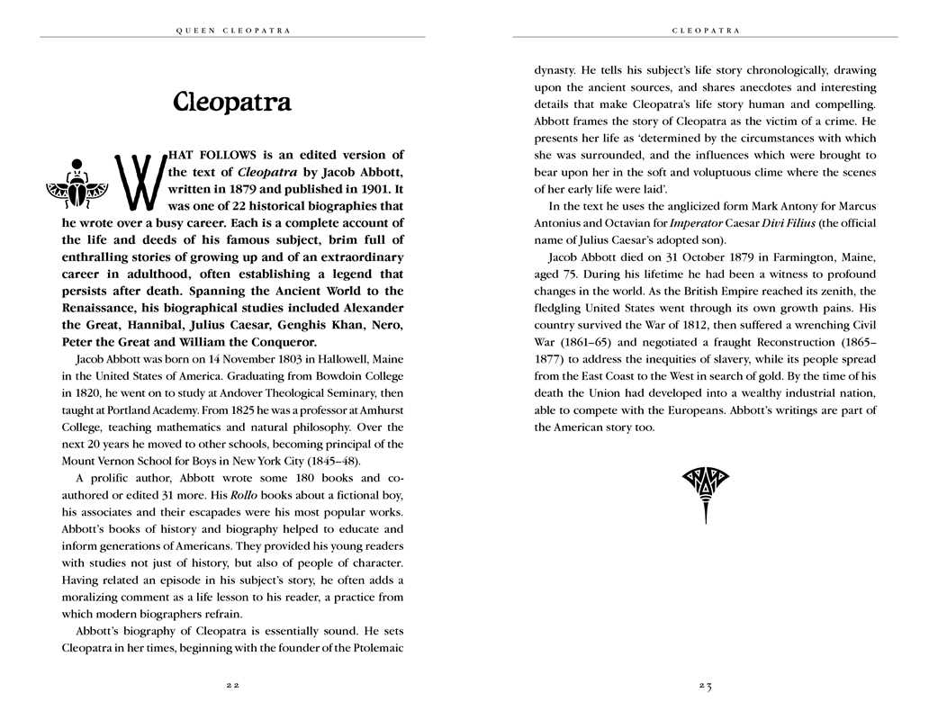 Queen Cleopatra by: UK Paperback; 256 pages / English