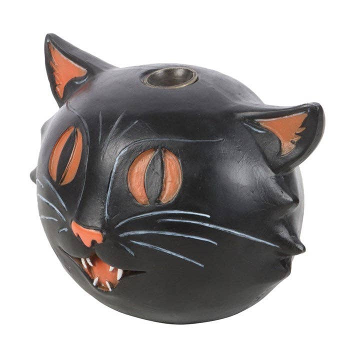 Black Cat Halloween Backflow Incense Burner