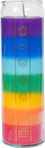 7 Day Chakra Glass Candle
