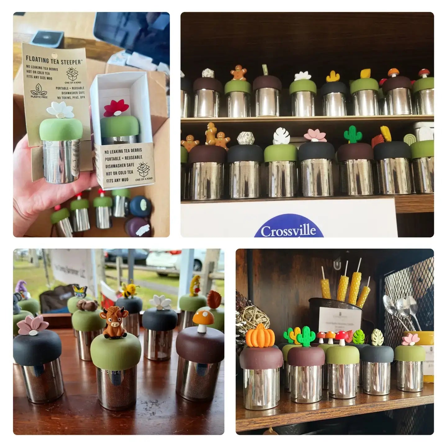 Christmas Penguin | Floating Tea Steeper | GreenBase | Black