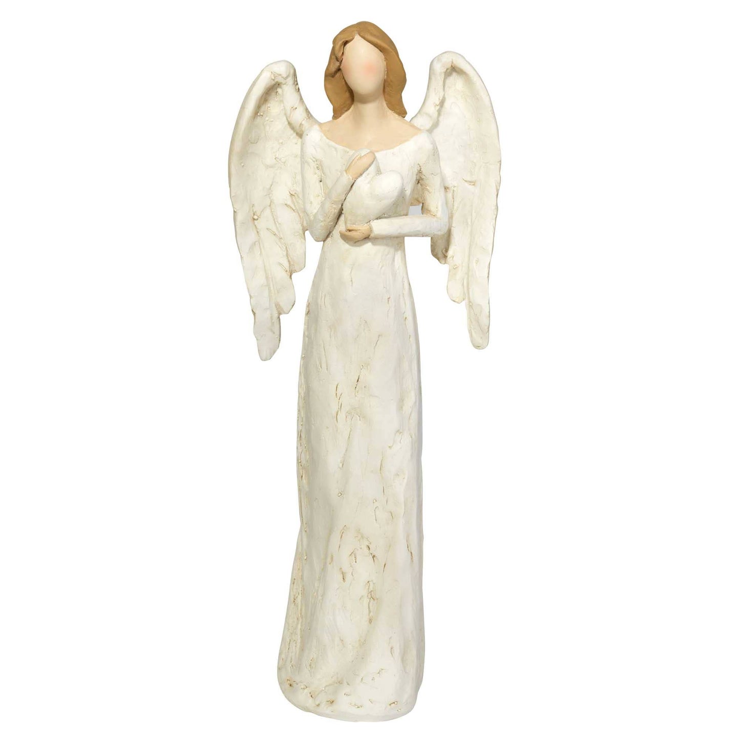 ANGEL WITH HEART RSN 12"H