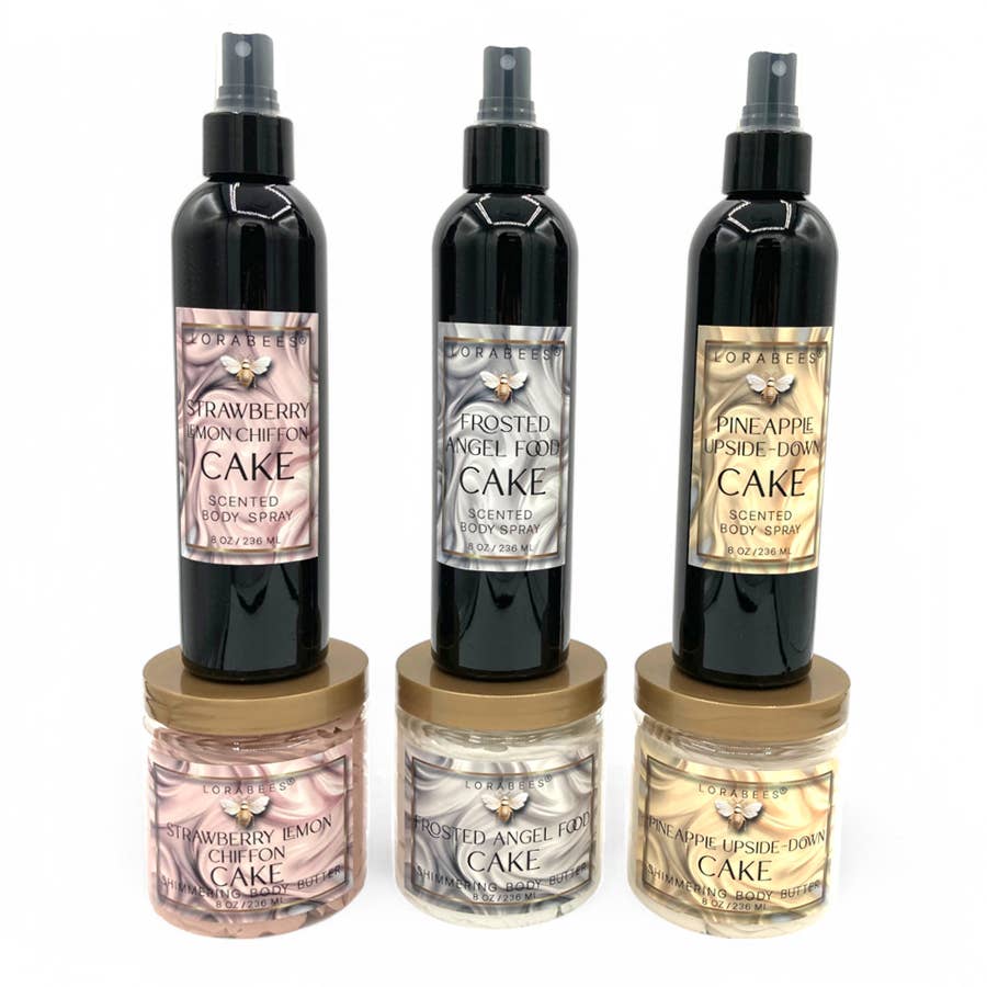 The Cake Collection Hair & Body Mist Sprays 8oz. : Frosted Angel Food Cake