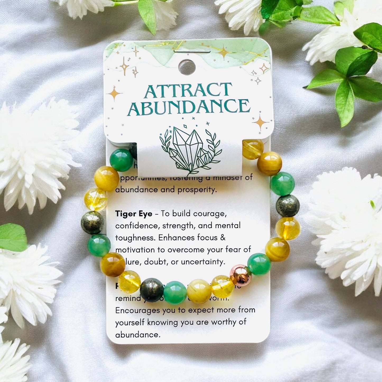 Attract Abundance, Wealth Good Luck Abundance Crystal Bracelet