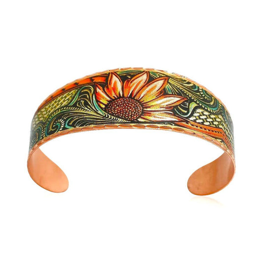 Native  Sunflowers  Cuff Bracelet