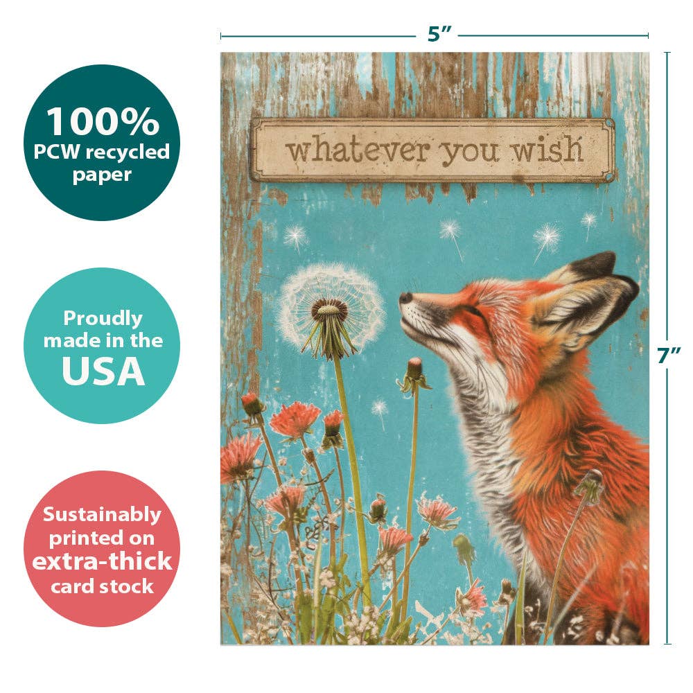 Fox Wishes | 6-Pack Birthday Greeting Cards | SKU 22240