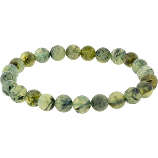 Elastic Bracelet 8mm Round Beads - Prehnite (Each)