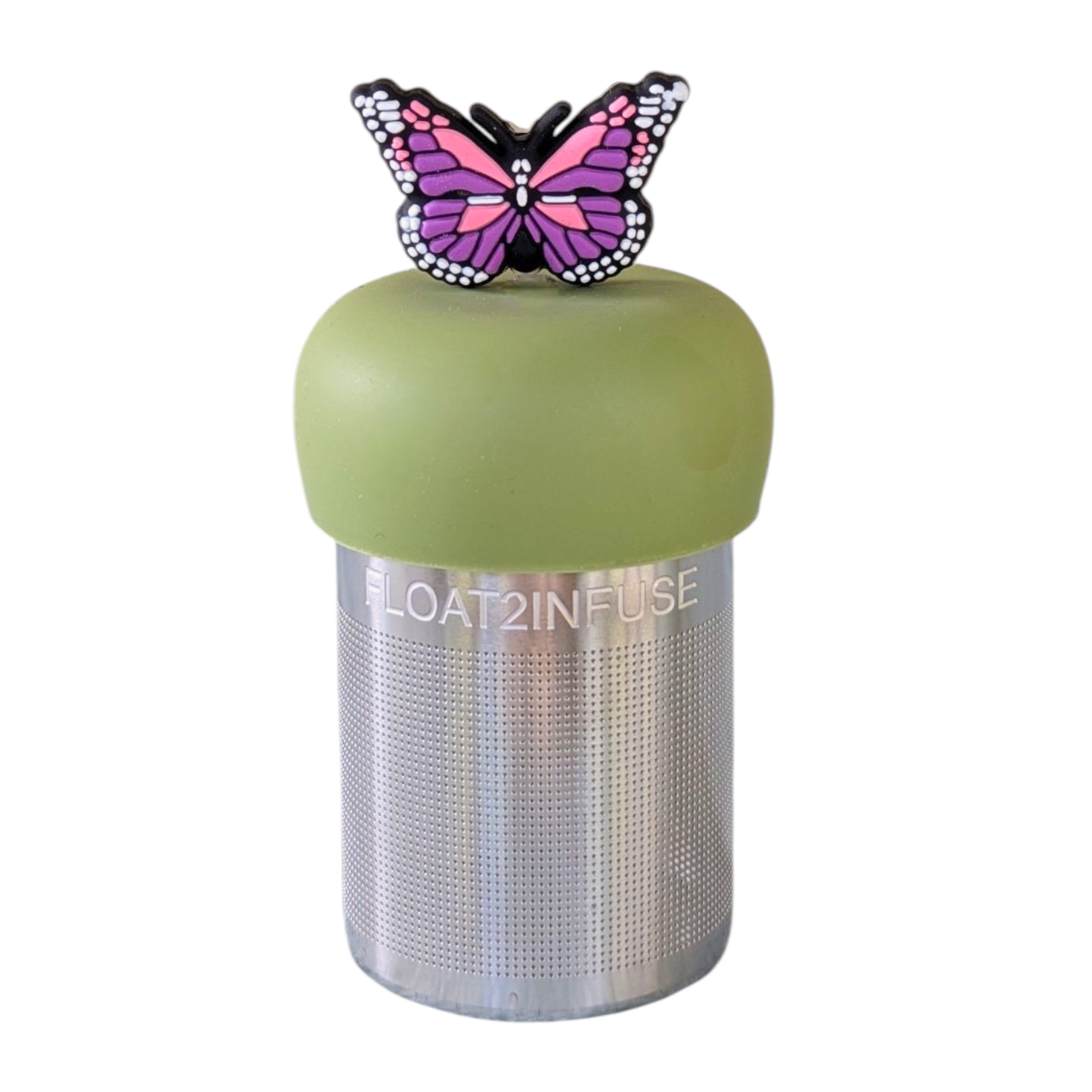 Purple Butterfly | Floating Tea Steeper | Green Base |Purple