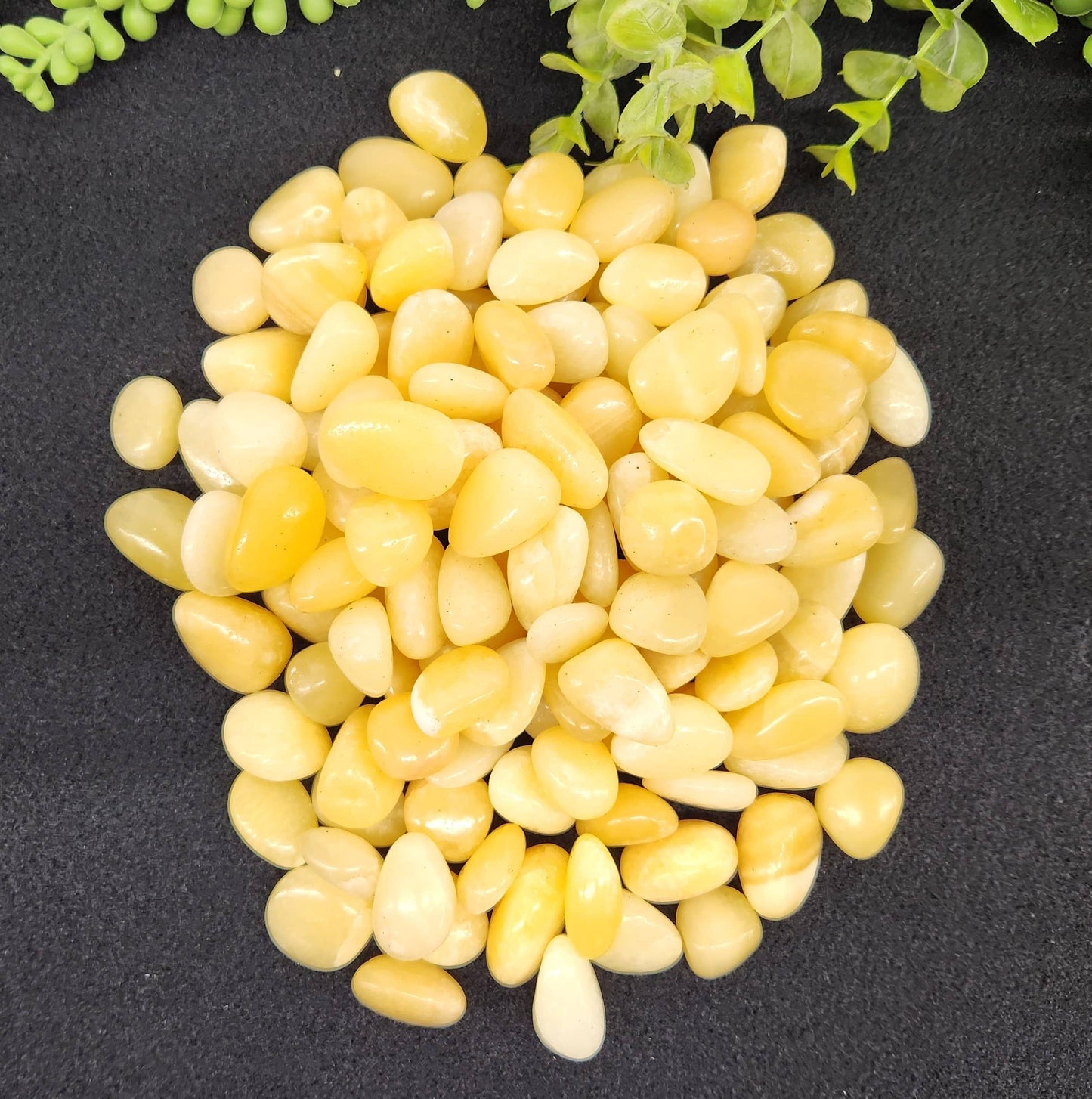 Yellow Jade (1kg/2.2 lbs.) Tumbled Stone 20-25mm