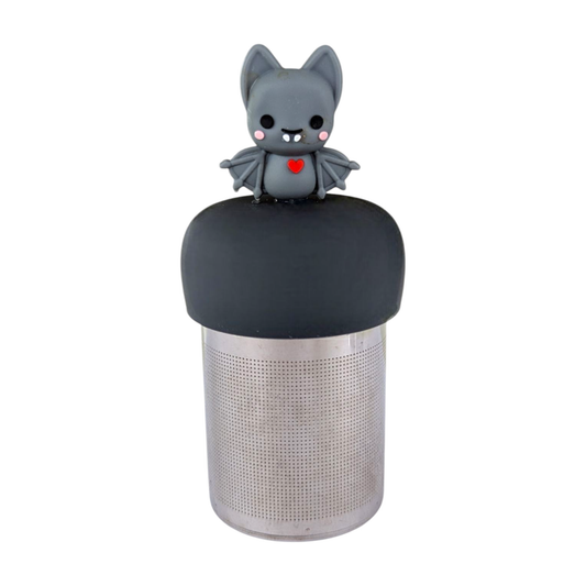 Vampire Bat | Floating Tea Steeper | Grey Base | Red Heart