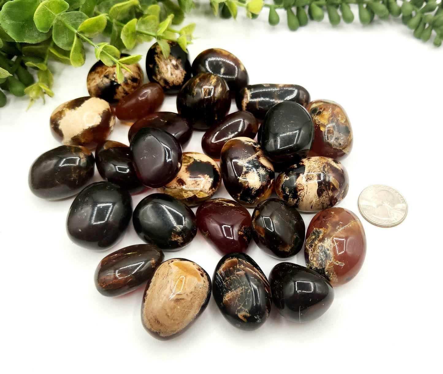 Amber-Indonesian  (250gm) Tumbled Stone 20-35mm : 250gm