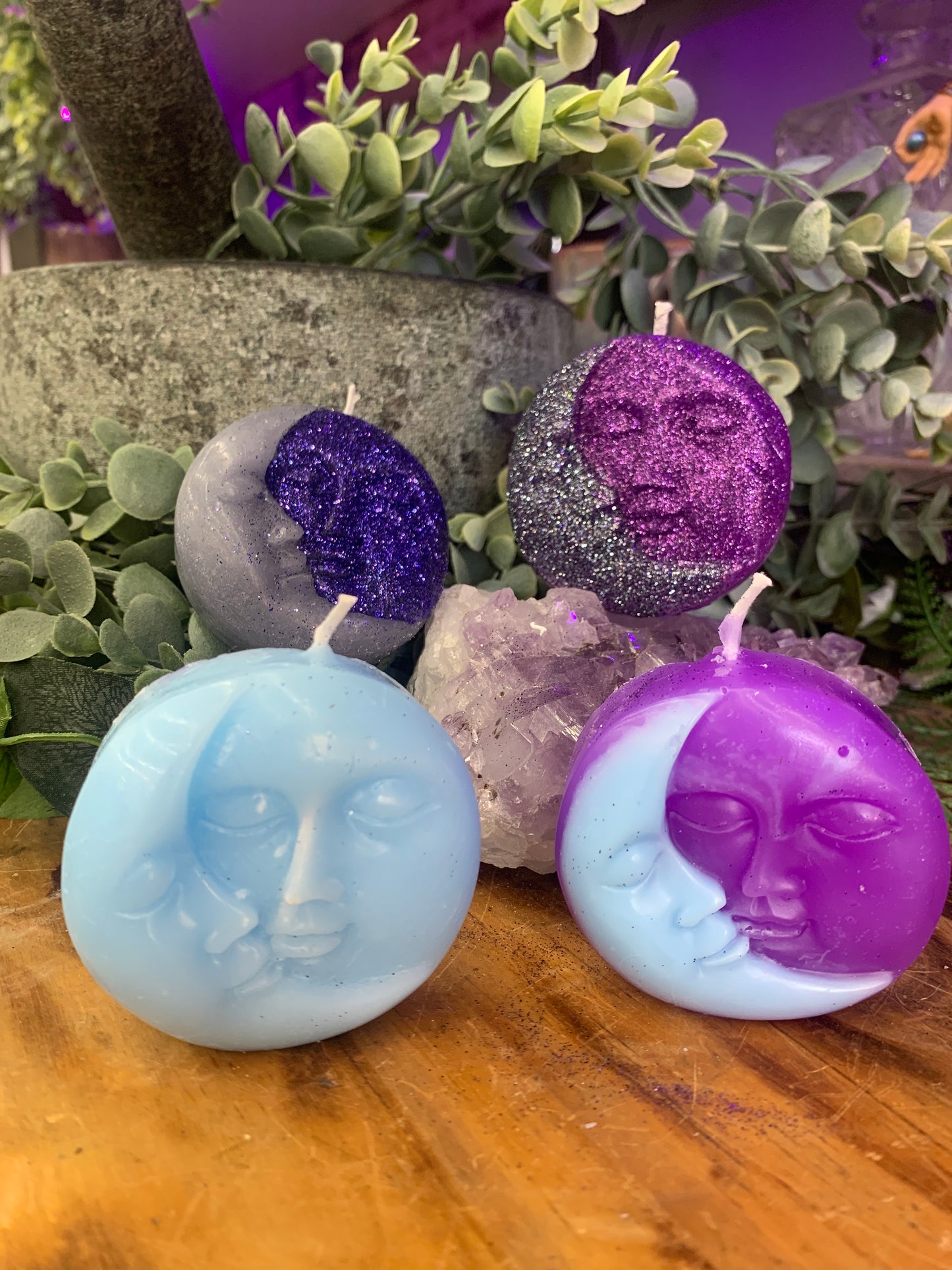 Faces of the Moon Candle