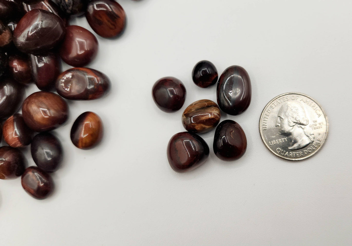 Red Tiger Eye Tumbled Gemstone 10-20mm (0.5kg/1.1lbs.): 0.5KG/1.1LBS